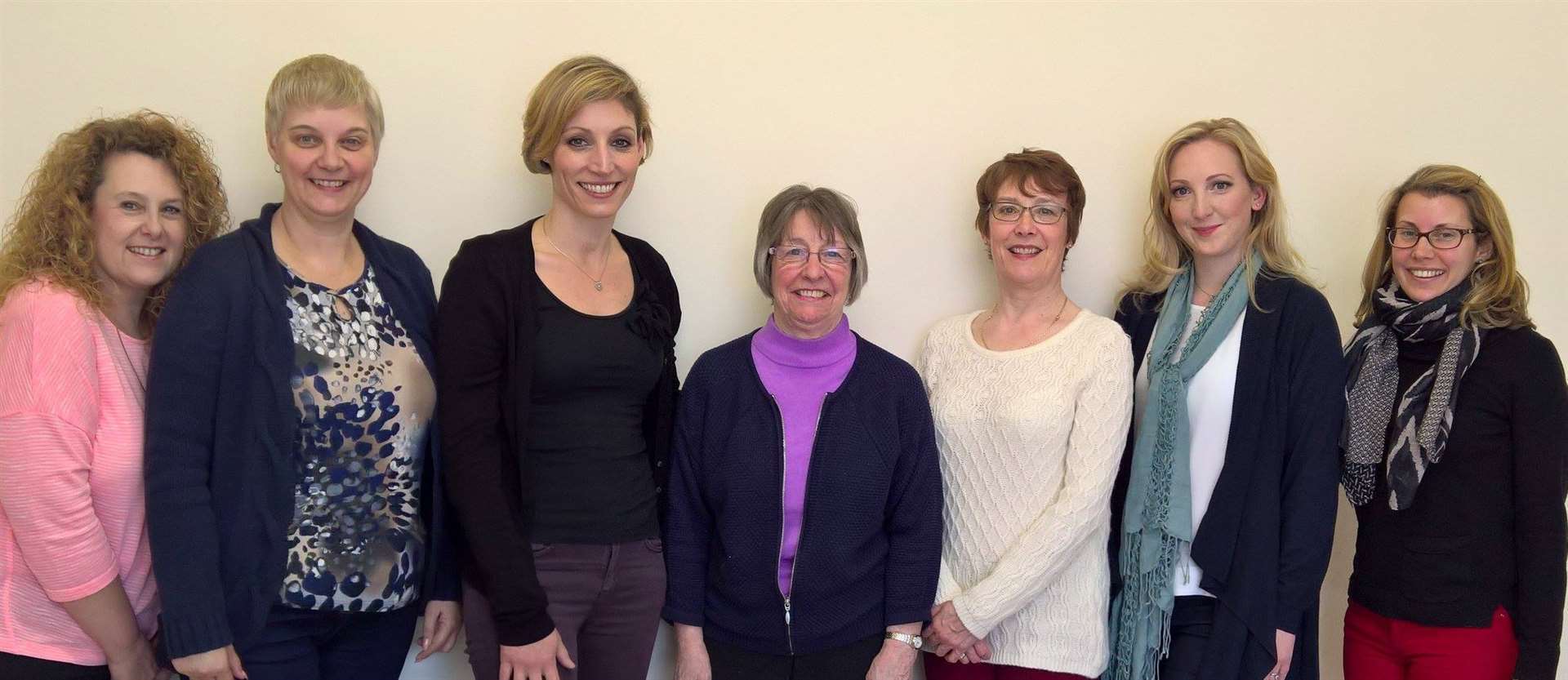 (L/R) The Howard Venue's trustees. Caroline Heffer, Stephanie Jarvis, Sam Goddard, Pam Howard MBE, Laurel Turner, Victoria Flaherty and Clair Yates.