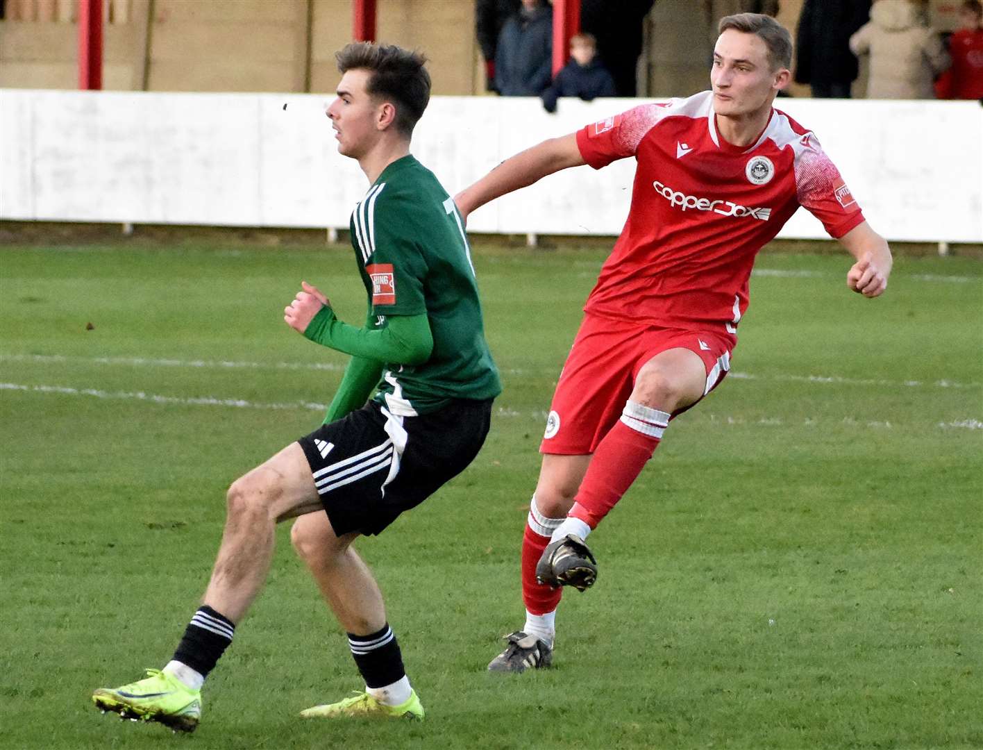 Hythe lost 2-0 at home to Burgess Hill last weekend. Picture: Randolph File