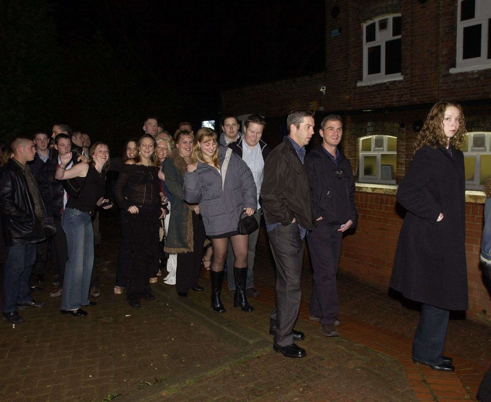 Queues at Liquid’s opening night in 2002