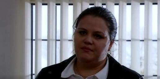 Naomi Cooper-Davis plays debt collector Sharon