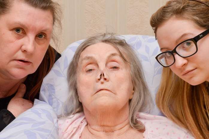 Golda Humphrey (centre), with daughter Golda Helmsley and Shannon Helmsley, grand-daughter