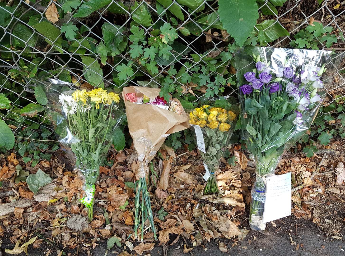 Floral tributes were left at the spot where Anthony Gower died on Pembury Road in Tonbridge