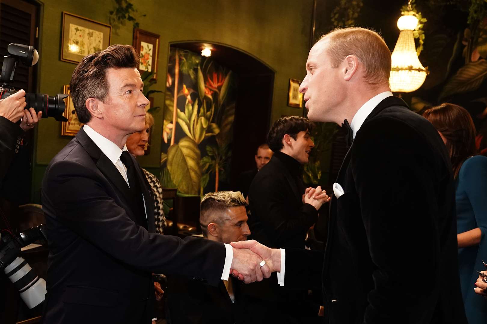 The Prince of Wales meeting Rick Astley at Royal Albert Hall (Aaron Chown, PA)