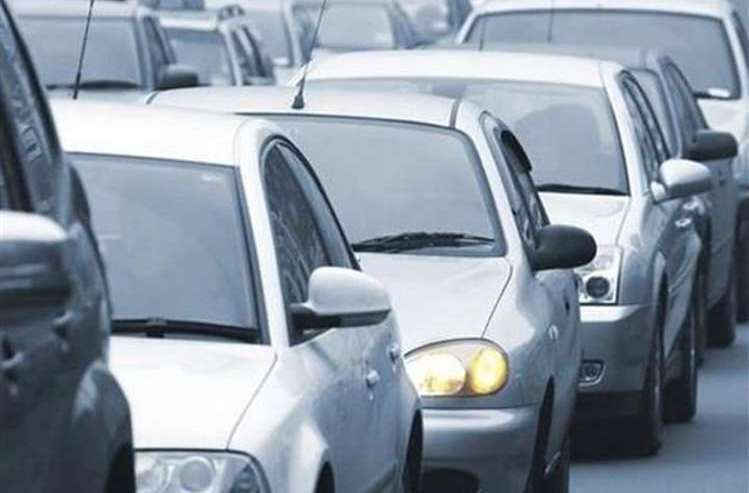 Traffic continues to build after a multi-car collision partially blocked the southbound side of the A229 Blue Bell Hill. Picture: Stock image