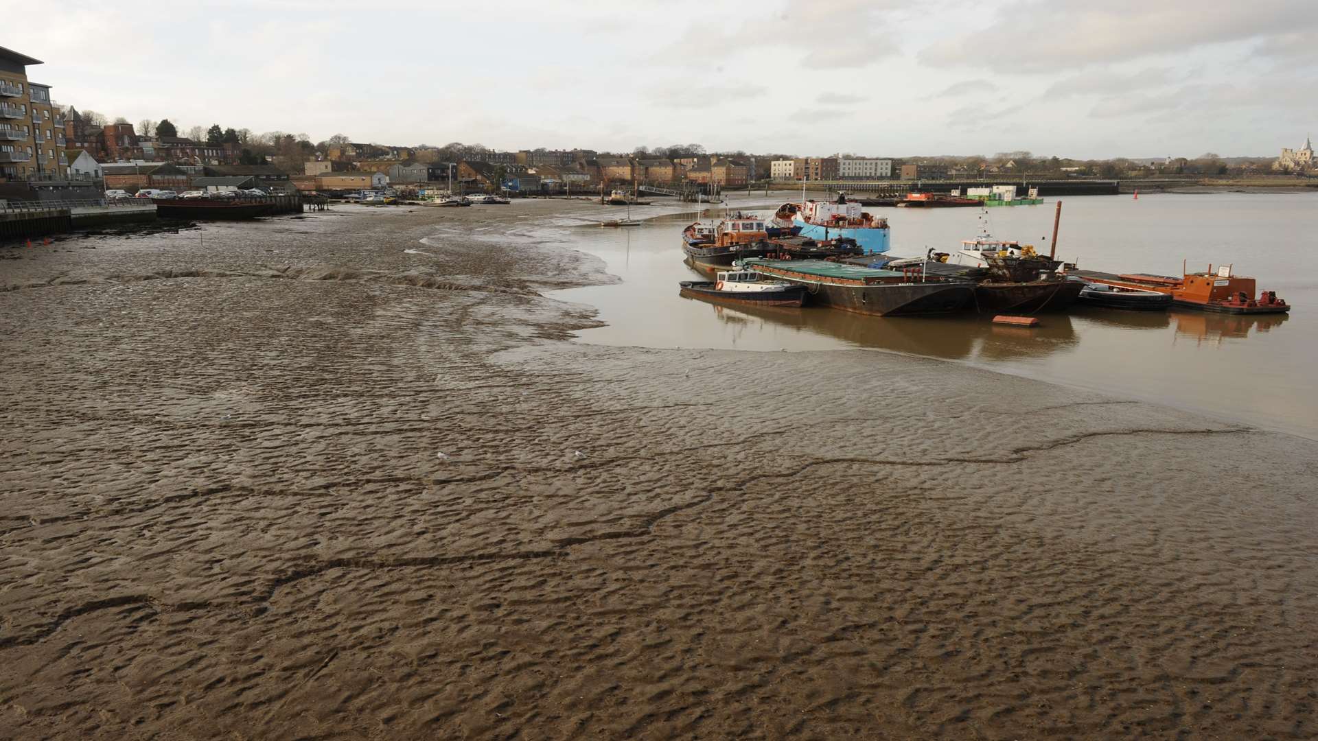 The River Medway at Sun Pier, Chatham.