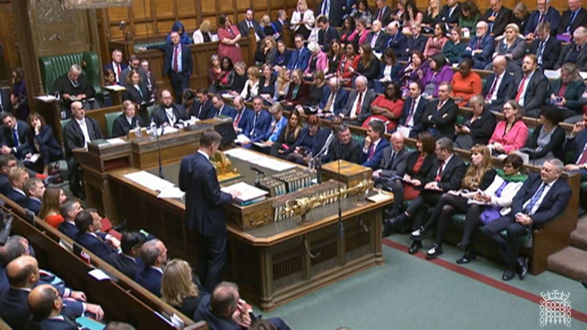 Chancellor of the Exchequer Jeremy Hunt delivers his autumn statement (House of Commons/PA)