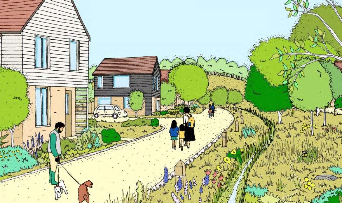 How the Cotton Hill development was set to look in Hamstreet, near Ashford. Picture: Hallam Land Management