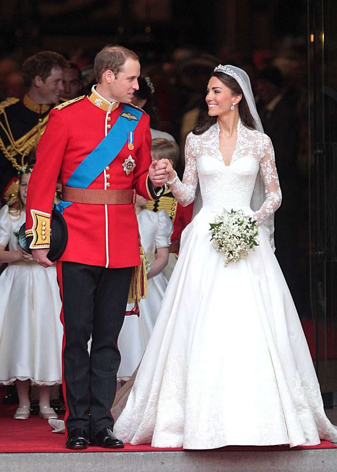 The Duke and Duchess of Cambridge on their wedding day (Lewis Whyld/PA)