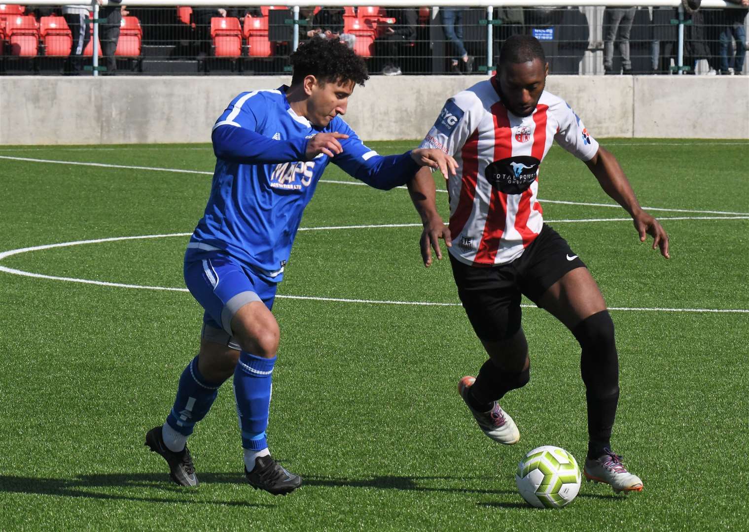 Deal and Sheppey tussle for the ball at Holm Park. Picture: Marc Richards