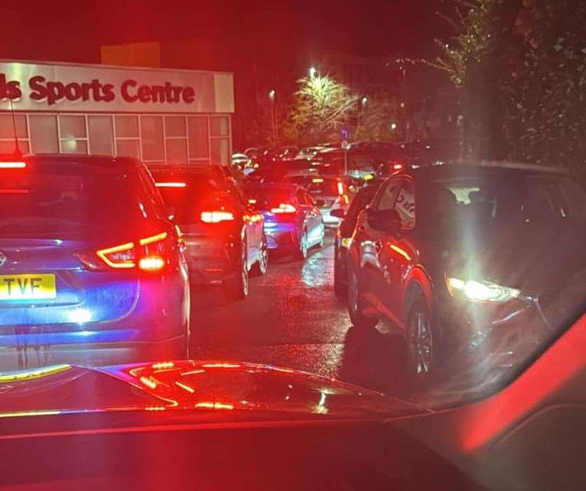 Traffic entering the Tunbridge Wells Sports centre off St John's Road. Picture: Lucy Mappley