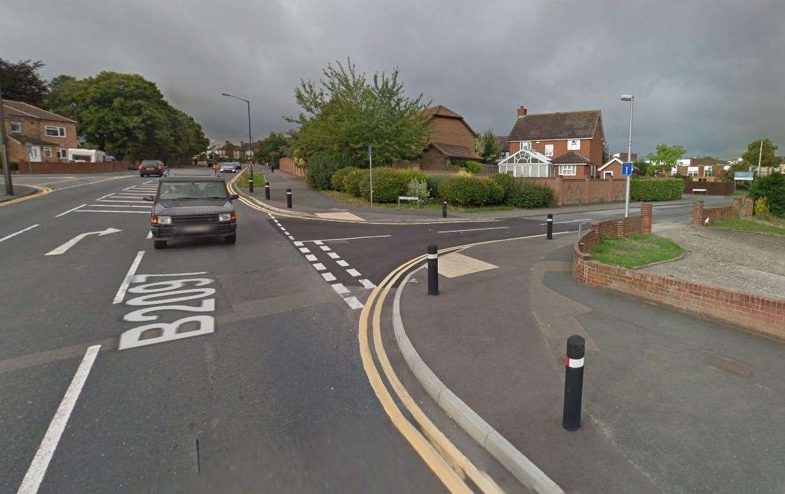 Maidstone Road at its junction with Canon Close (12296410)