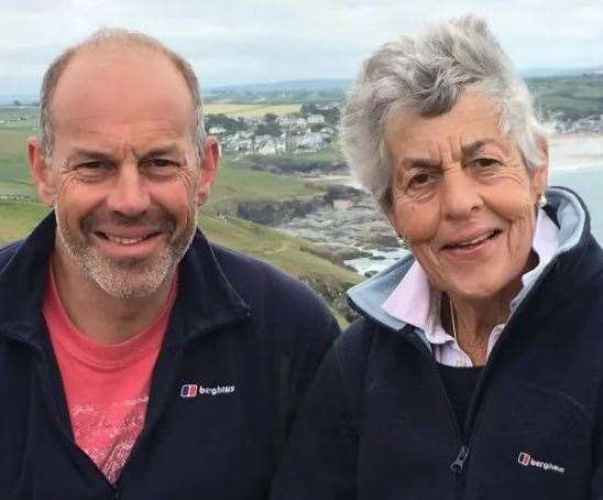 Phil Spencer pictured with his mum, Anne, who died in the tragic crash. Picture: Twitter