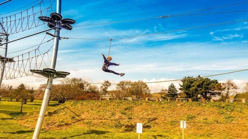 SkyWalk high ropes course has opened at Folkestone Sports Centre. All photo: Folkestone Sports Centre