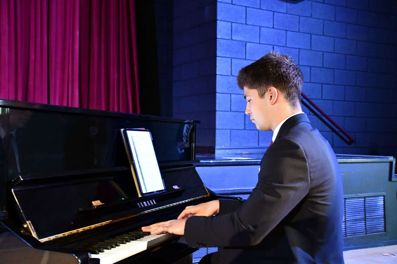 Competition winner, pianist Anton Nogotkov. Duke of York's Royal Military School, Dover