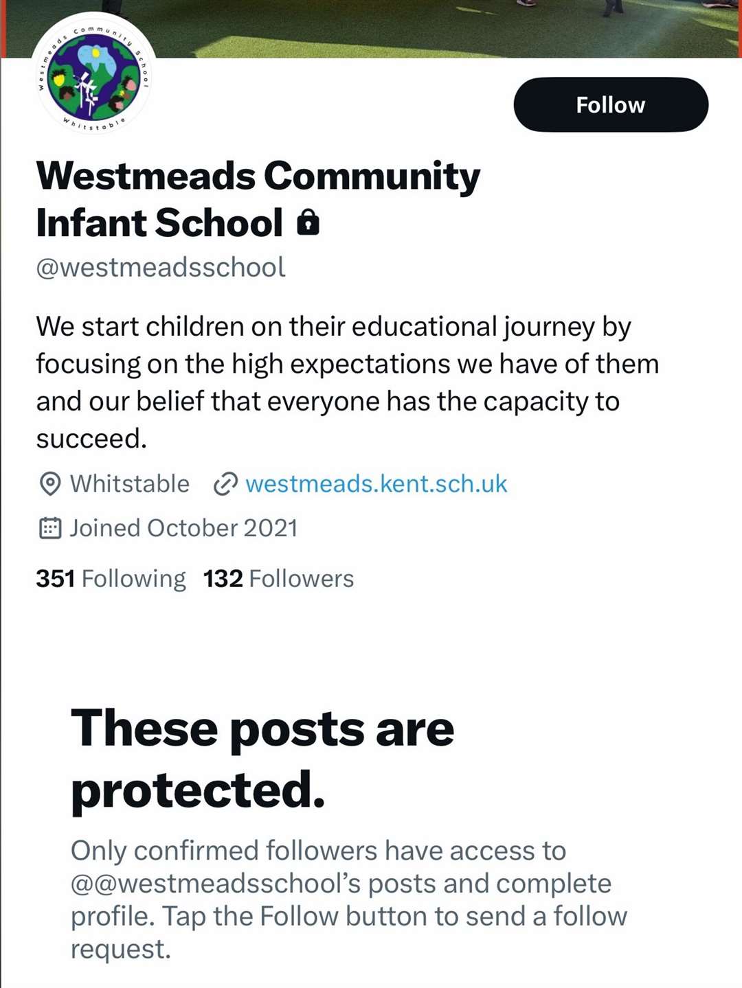 Westmeads Community Infant School has locked its X profile to prevent people viewing its posts
