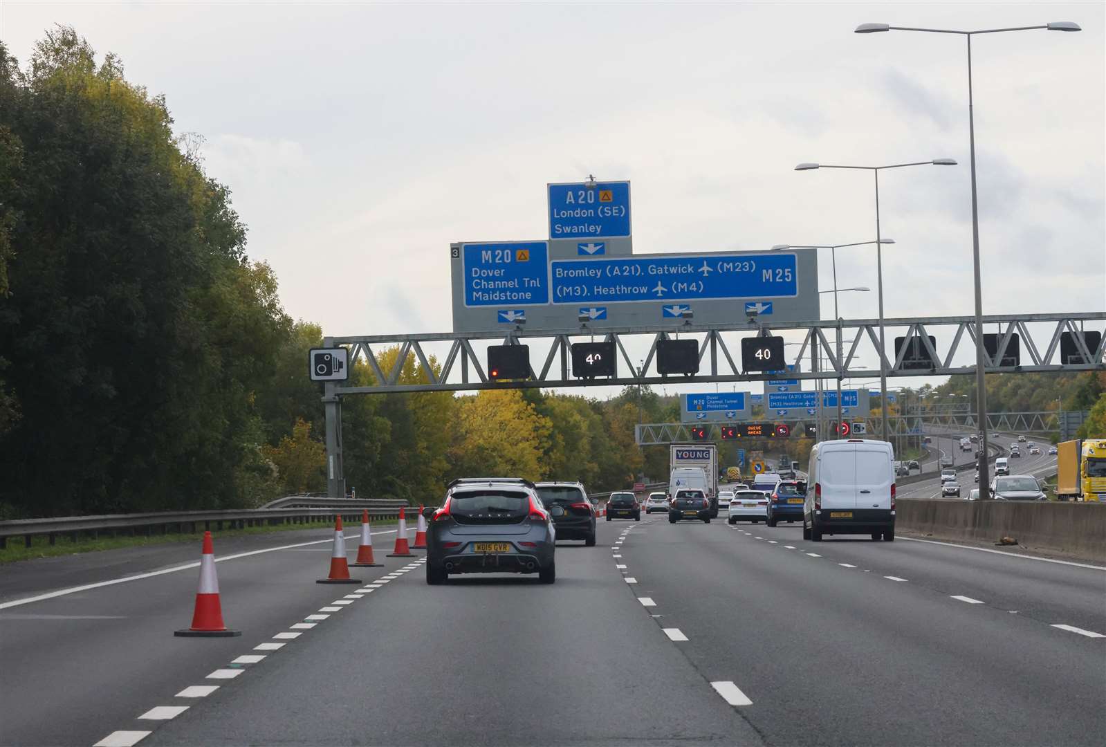 Two women died in a horror crash on the M20 near West Kingsdown. Picture: UKNIP