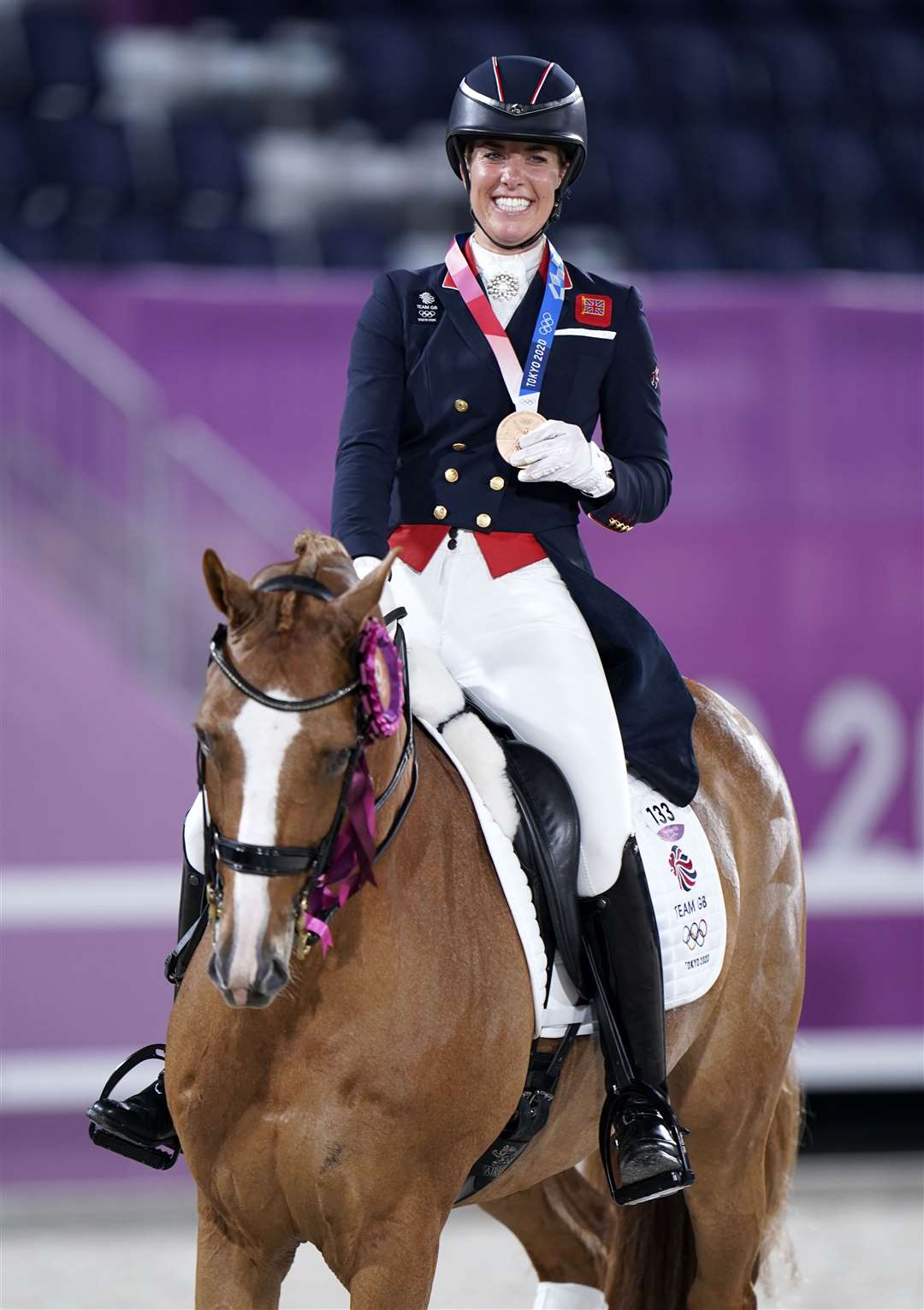 Dujardin and Rio – known as Pumpkin – at the Tokyo Olympics (Danny Lawson/PA)