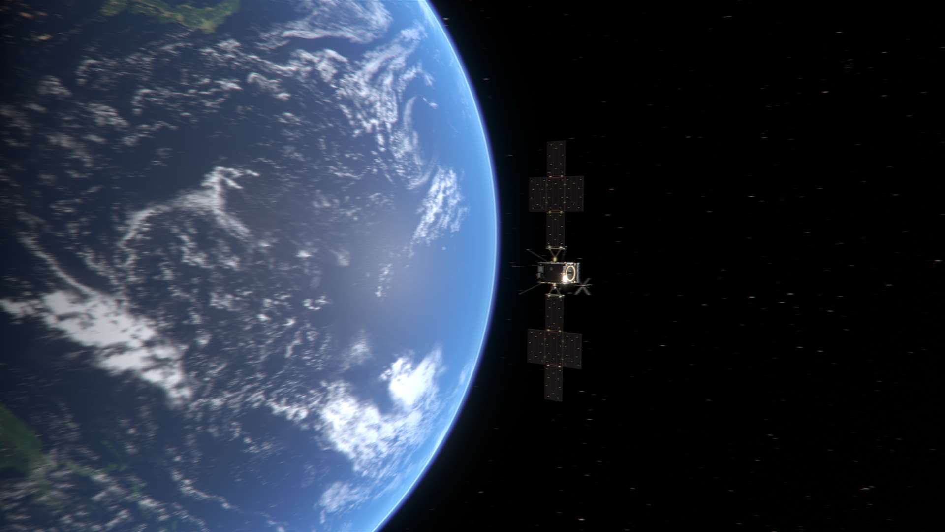 The Juice spacecraft flew past Earth at 10.56pm UK time (Juice/European Space Agency)