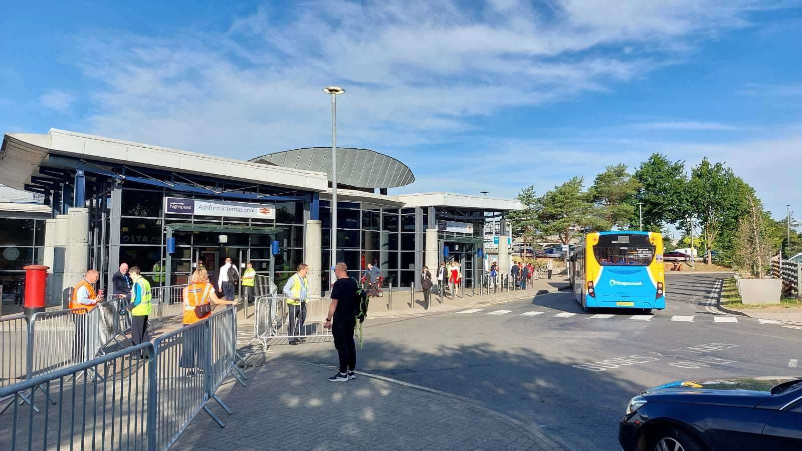 Ashford International where the county's only train is running from