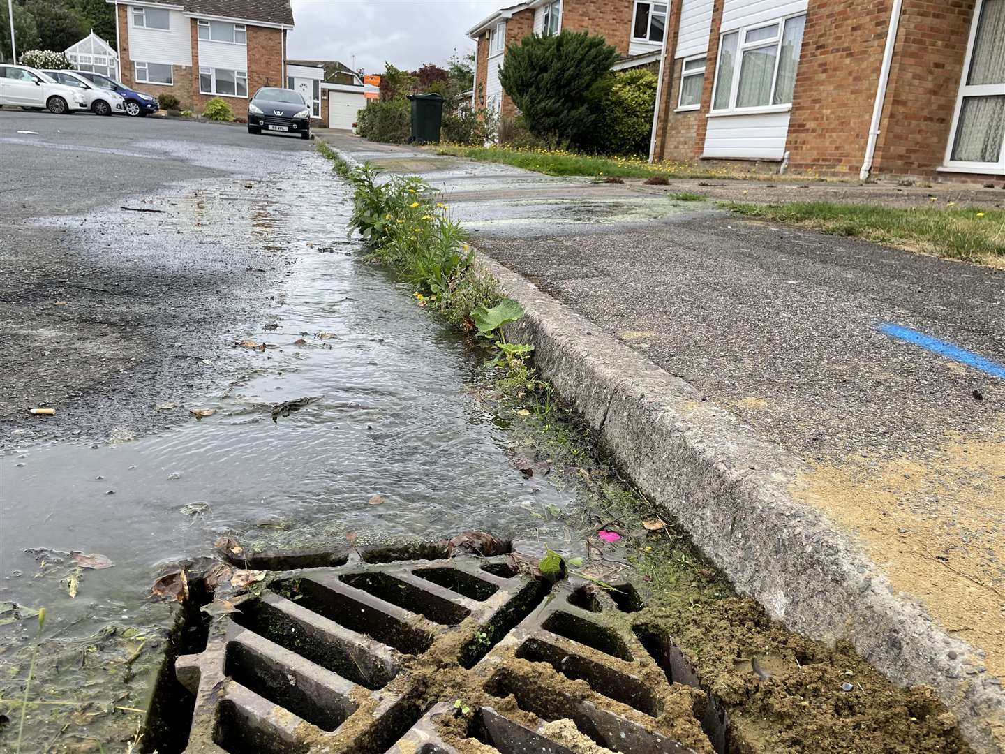 Residents have been told to save water while gallons have been lost down the drain