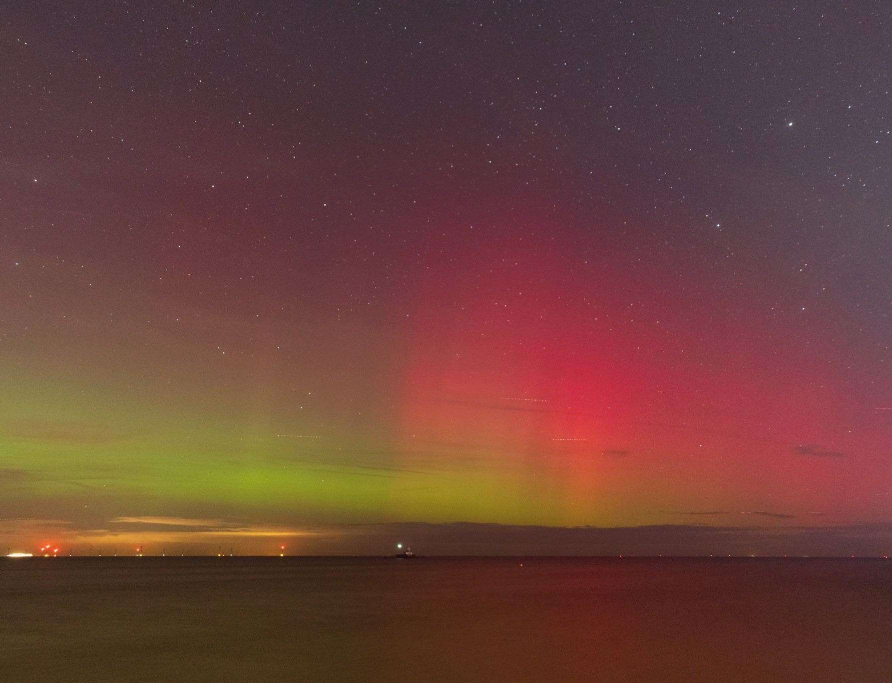 Northern Lights illuminate Kent skies including over Herne Bay and