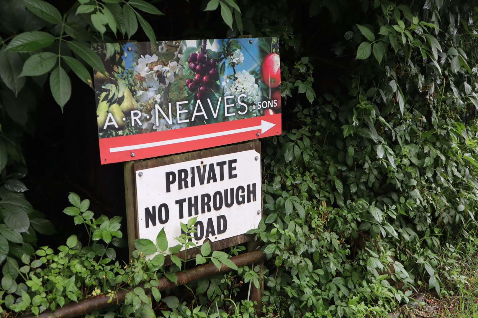 Sign to Little Sharsted Farm, Doddington, Sittingbourne