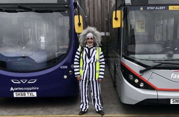 Beetlejuice is on the buses