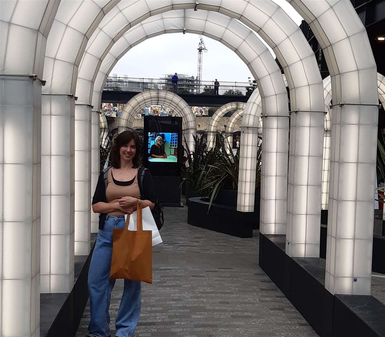 Mary Graham checking out Coal Drops Yard on a Kings Cross daycation