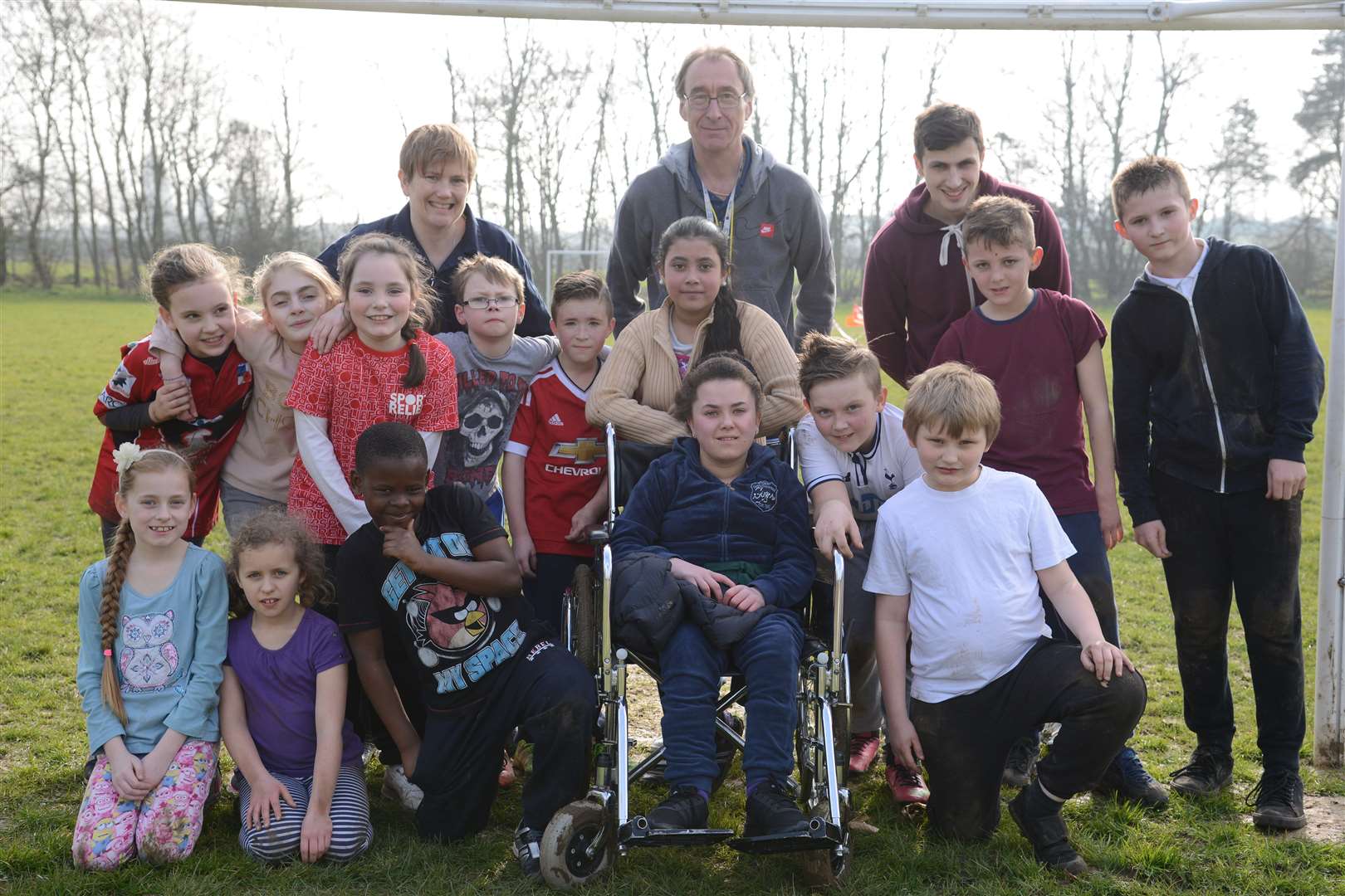 Pupils taking part in the mud mile obstacle course for Sports Relief at Darenth Community Primary School.