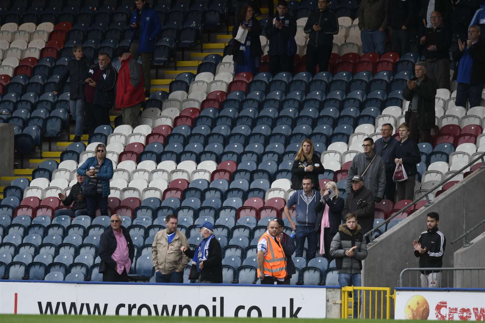 Travelling fans at Rochdale Picture: Barry Goodwin