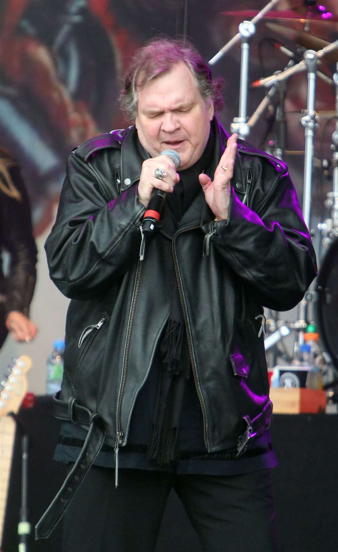 Meat Loaf performs at Newbury Racecourse (PA)