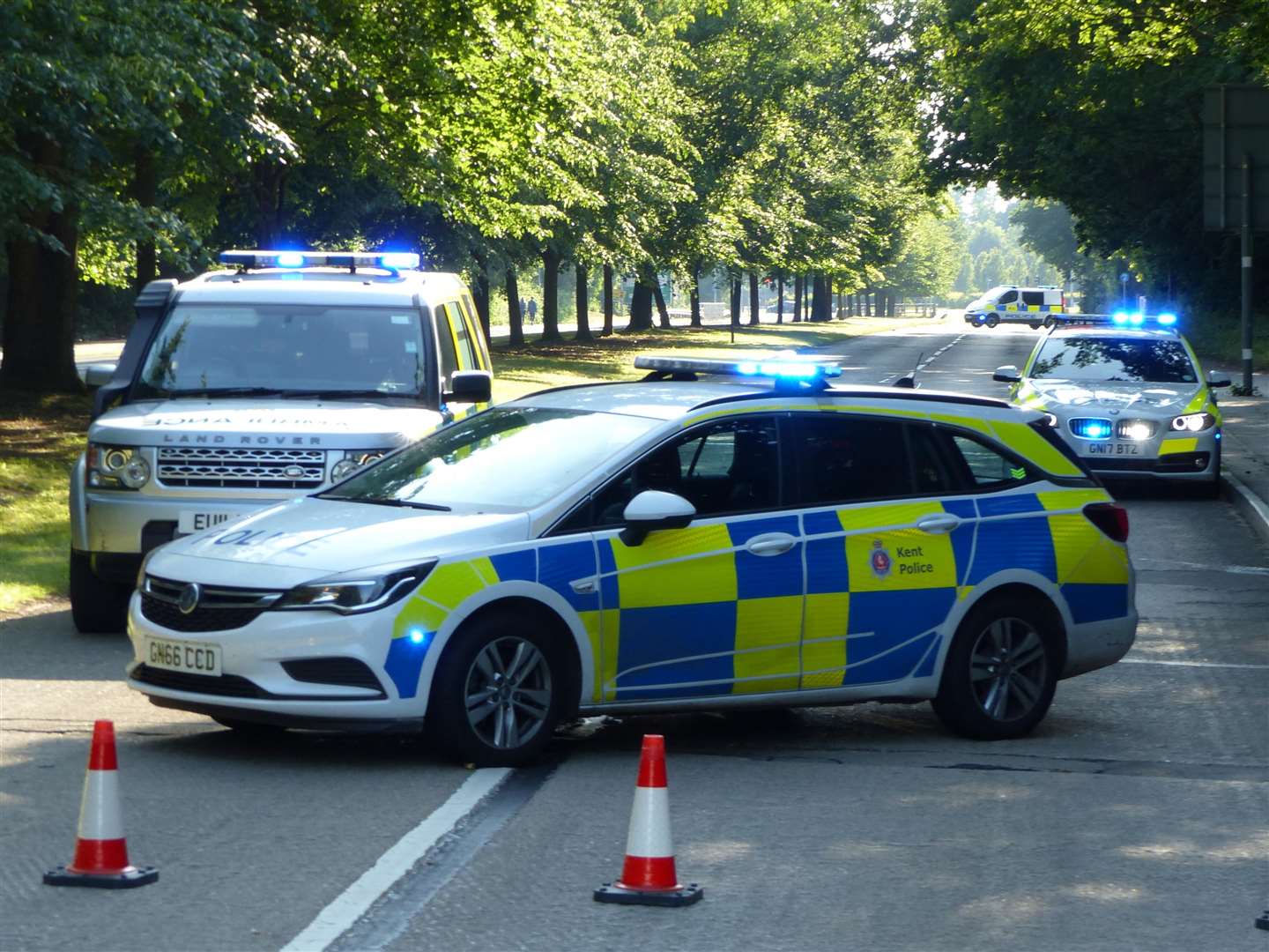 Police at the scene. Picture: Andy Clark