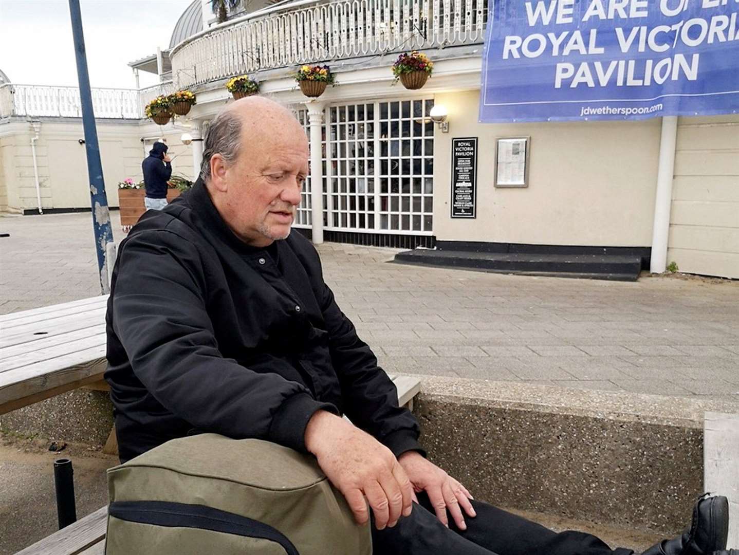 Gary Evans, pictured outside Ramsgate Wetherspoons, says homelessness can happen so easily. Picture: SWNS