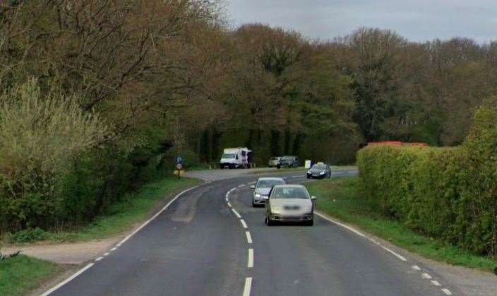 Firefighters are battling a fire off Ashford Road near Bethersden. Photo: Google Street View