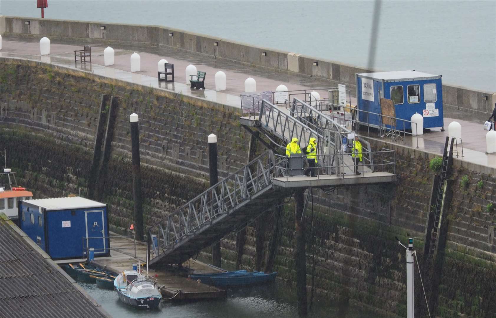 Officers at the scene. Picture: Simon Crow (3567959)