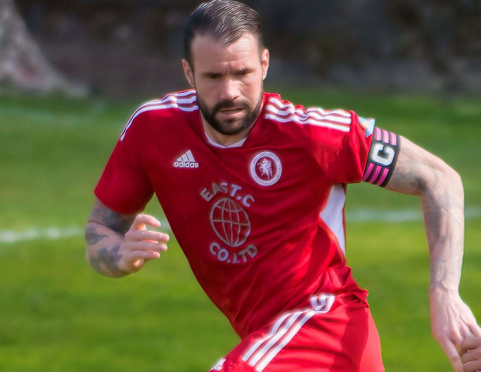 Midfielder James Dunne – has left Dover for promotion-chasing Isthmian Premier team Chatham. Picture: Ed Miller/EUFC