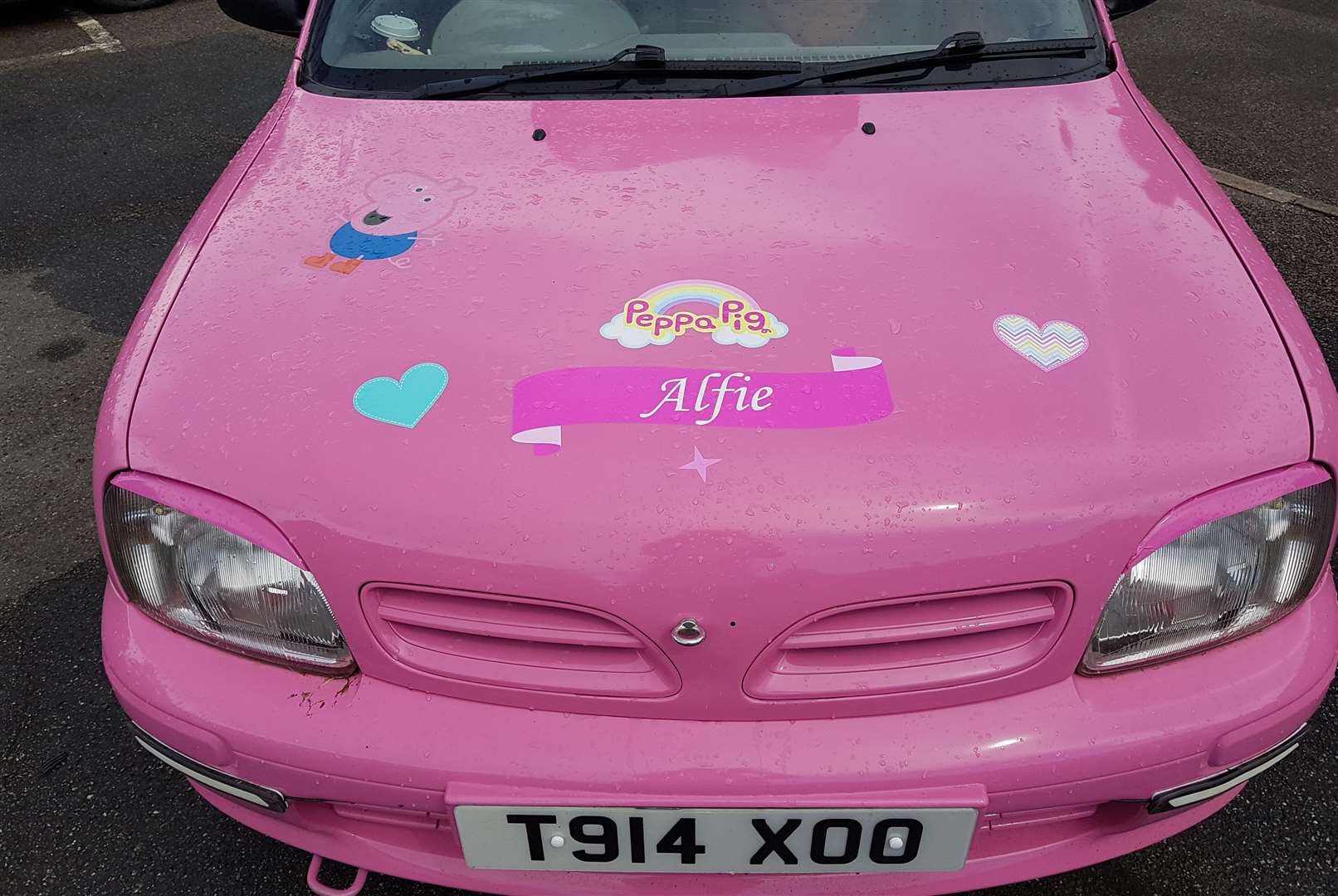 Ashford family take on Land s End to John O Groats challenge in pink Nissan Micra inspired by Peppa Pig for charity Alfie s Wish