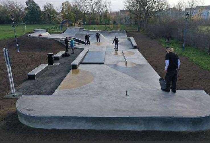 The new skatepark at Swanley. Pic Maverick