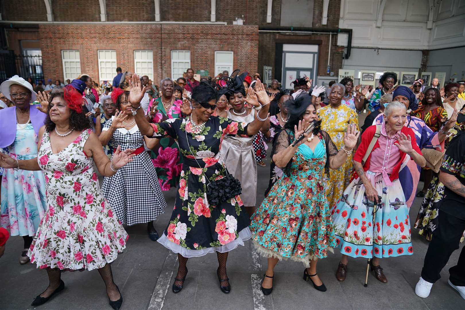 Traditional songs from the period were played (Lucy North/PA)