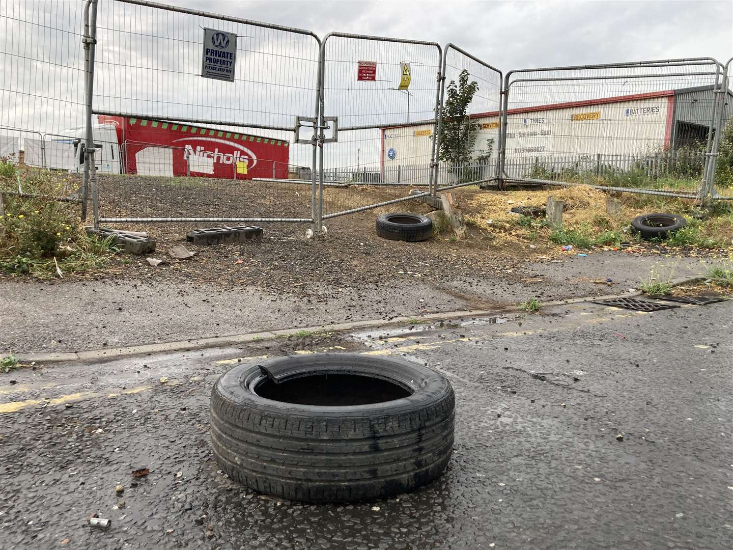 Travellers were camped at this site at the entrance to Blue Town