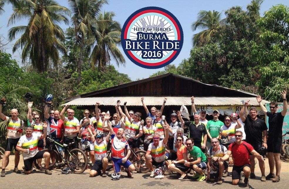 Help for Heroes bike ride through Thailand and Burma with Medway HFH organiser Steve Craddock at the front