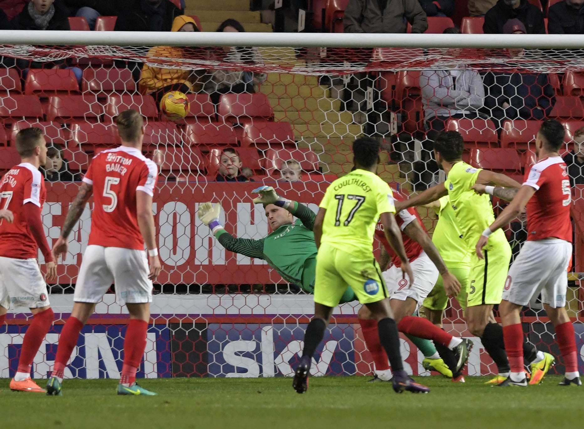 Peterborough take the lead in the first half. Picture: Barry Goodwin