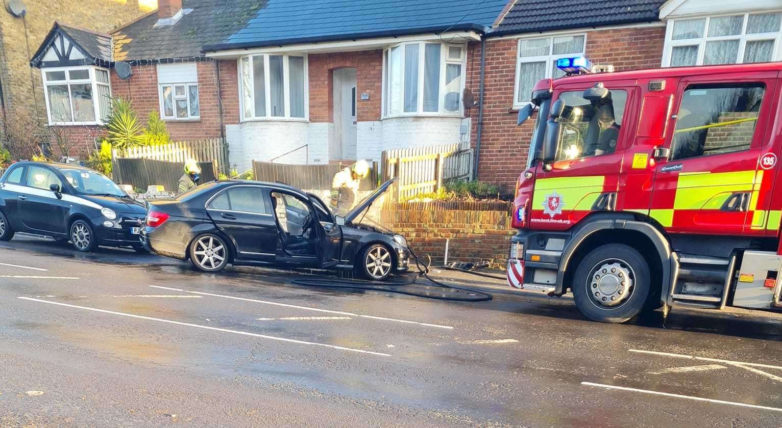 The fire in Margate Road, Ramsgate, happened at about 8.50am today. Picture: Carly Anstice