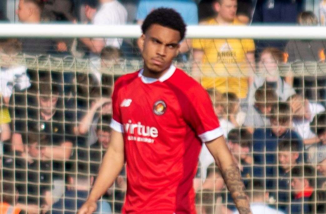 Sha'mar Lawson - came on as a second-half substitute for Ebbsfleet at Sutton on Saturday. Picture; Ed Miller/EUFC