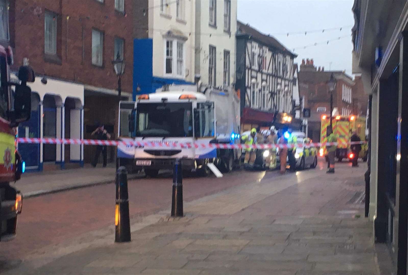 Russell Lane was trapped in a bin lorry