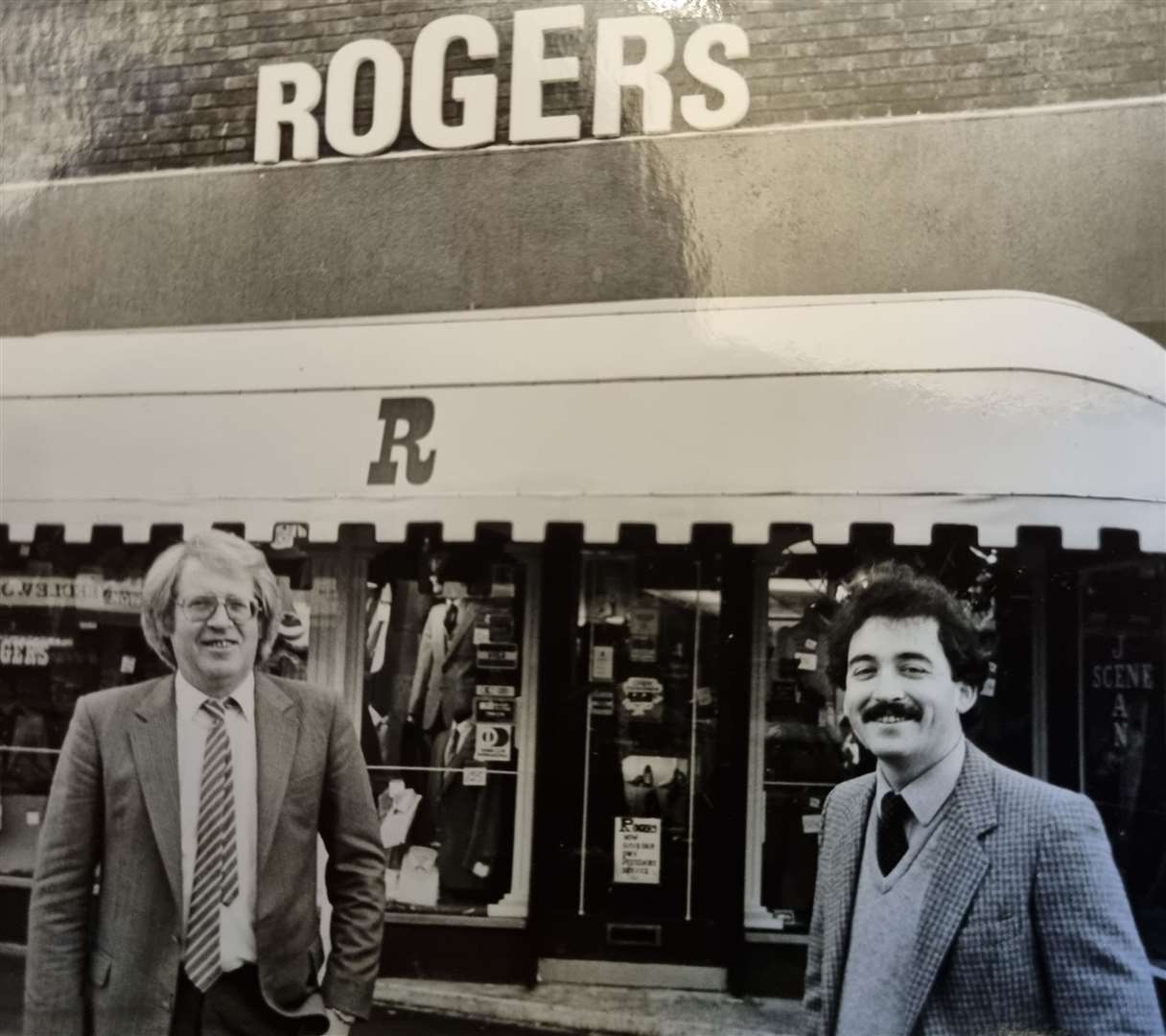Roger Wisbey (left) and Tony Symons outside Rogers Menswear at its former Herne Bay High Street location