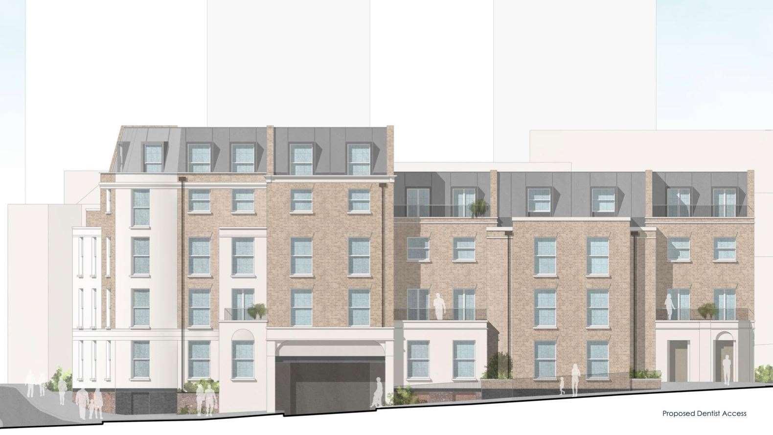 21 flats could be built on the current Kwik-Fit building in West Cliff Road, Ramsgate. Picture: Albion Developments