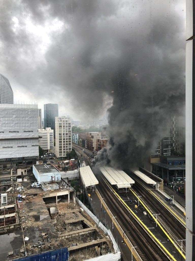 The fire at Elephant & Castle Picture: London Fire Brigade