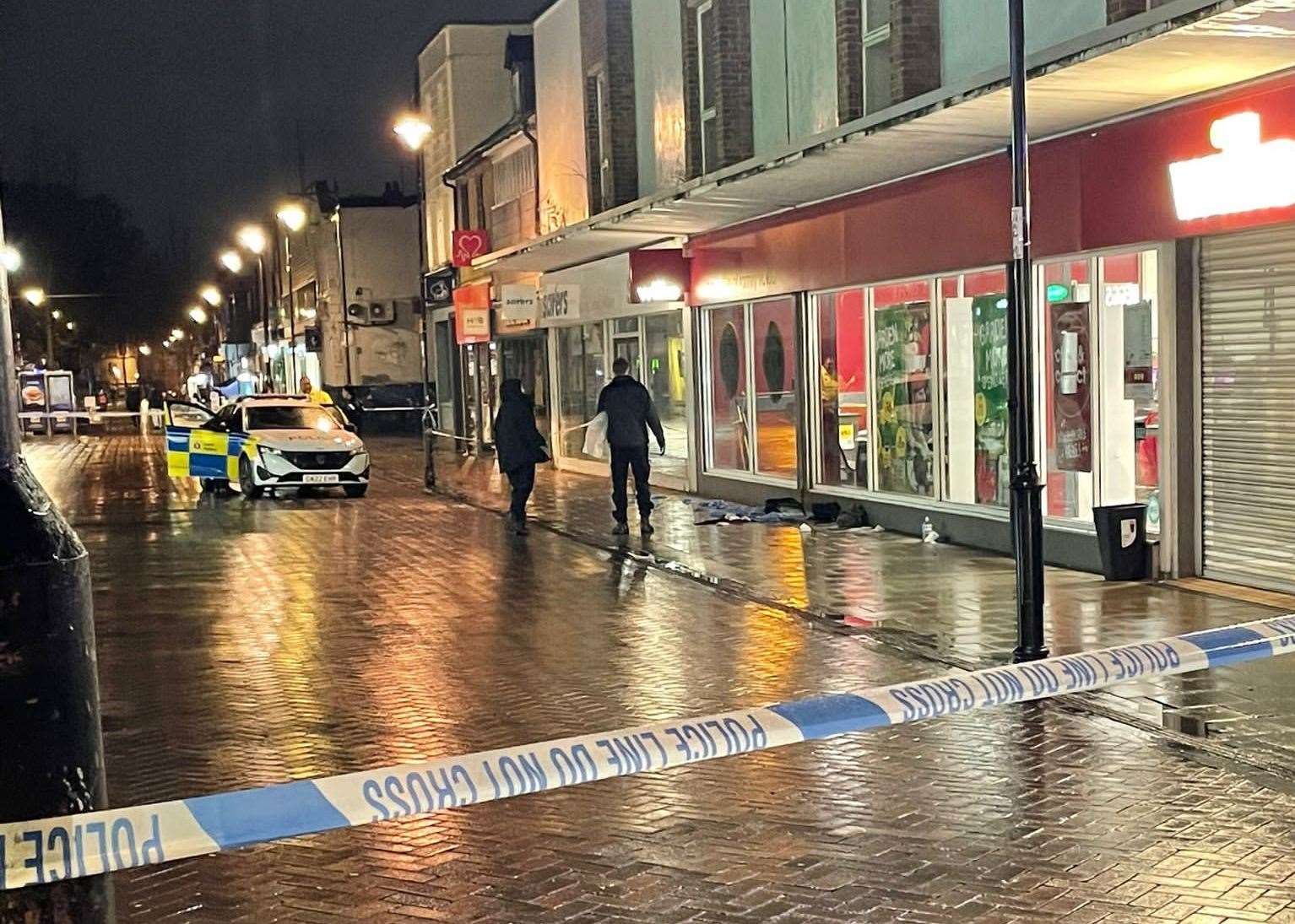 Police cordoned off part of Gillingham High Street