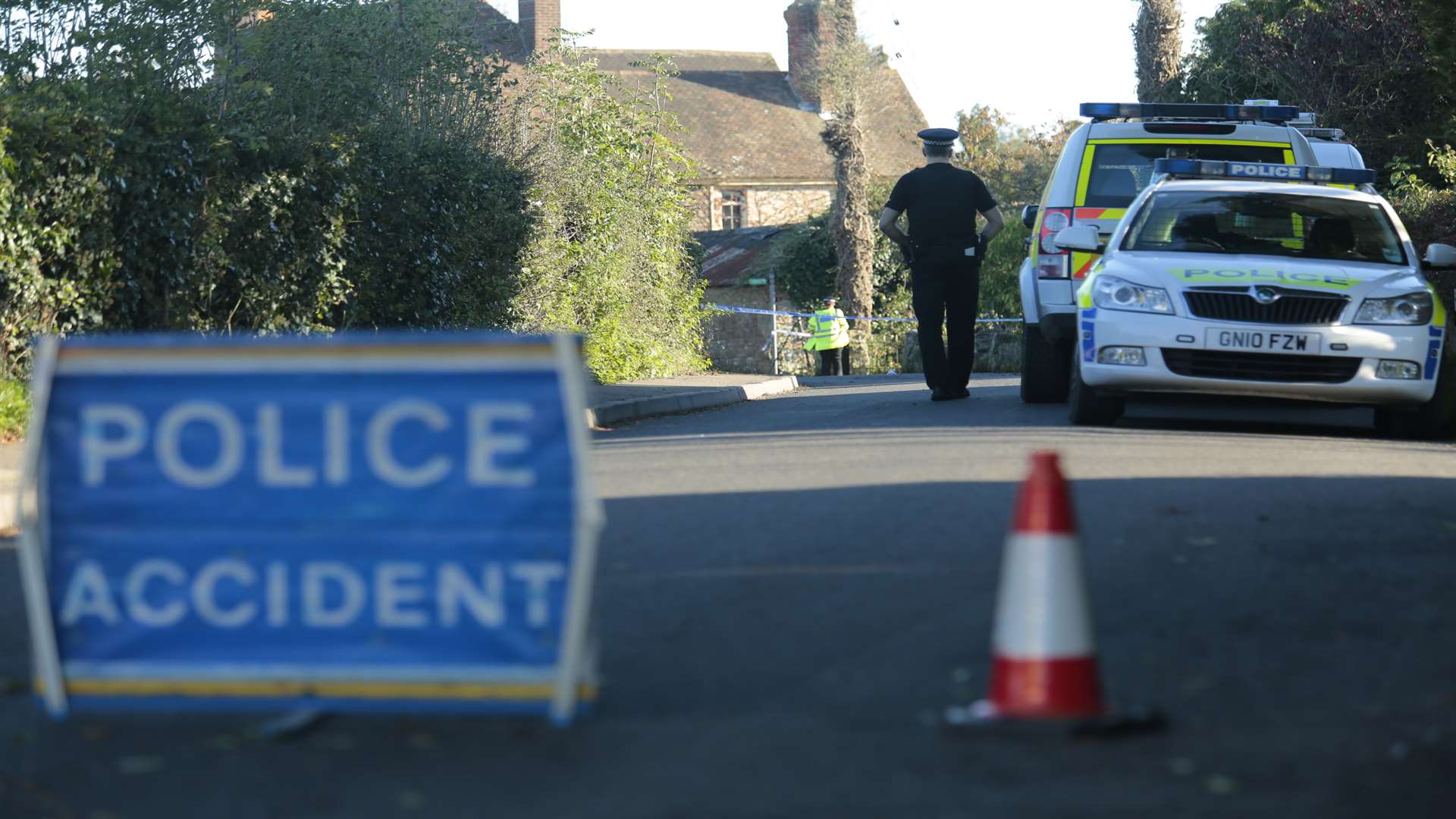 The scene at East Street, Harrietsham. Picture: Martin Apps